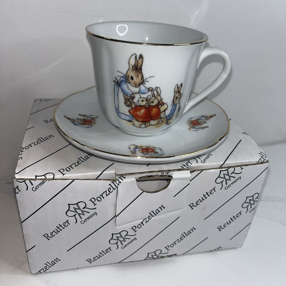 Beatrix Potter Childs Cup And Saucer Reutter Porzellan Germany
